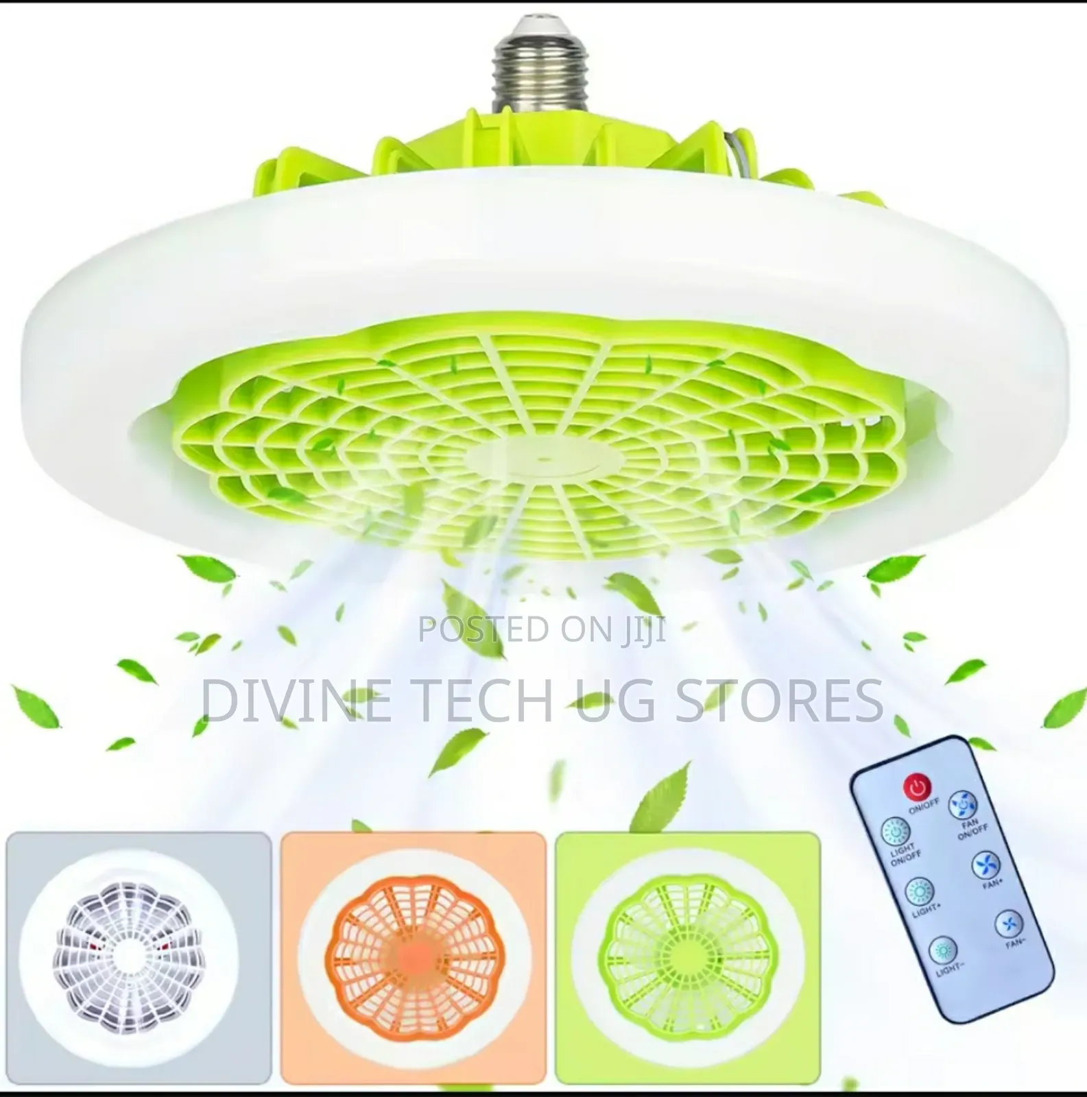 Ceiling Fan - Portable Ceiling Fan-With Remote Control,Light