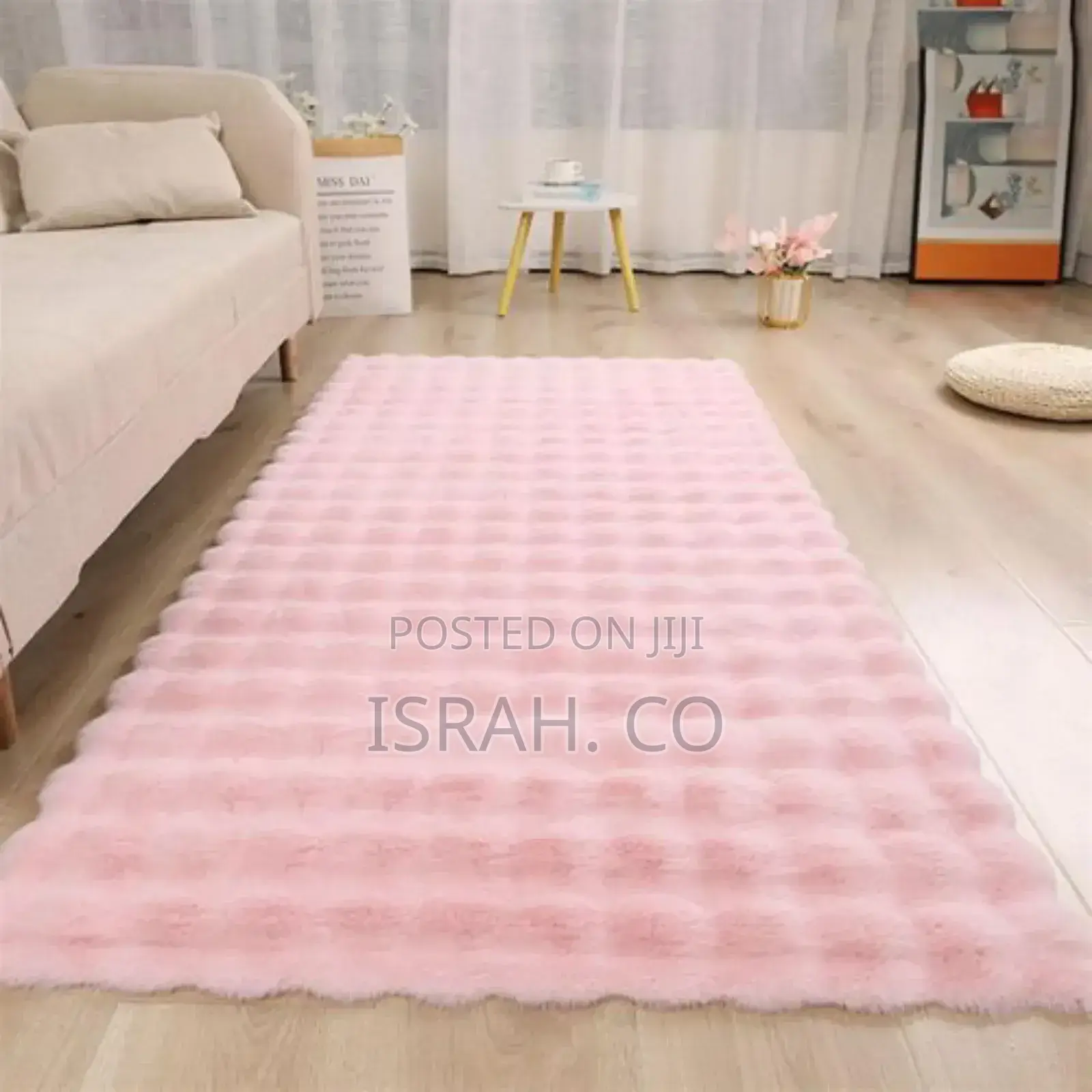 Washable Shag Lounge Area Rug Pink