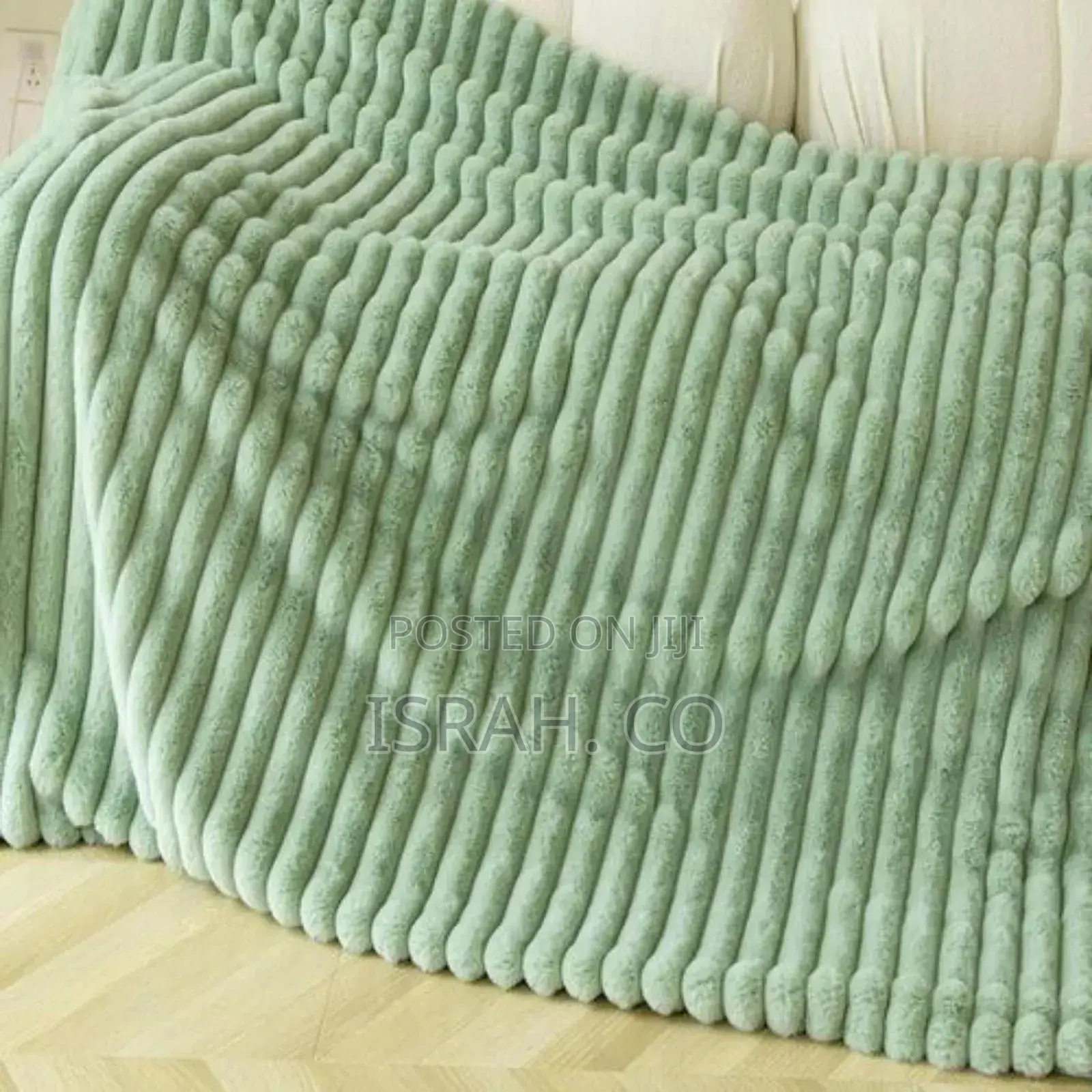Fluffy Blanket Cozy Fuzzy Throw Green
