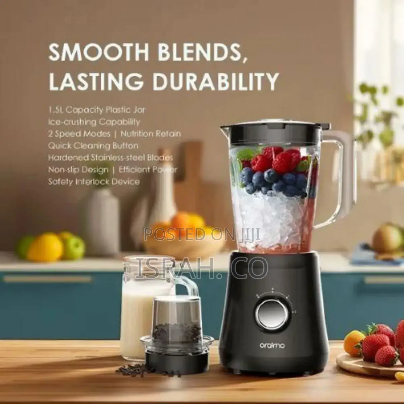 Oraimo Smart Blender Oh-B2n Sleek 1.5l 2 Speeds Blender