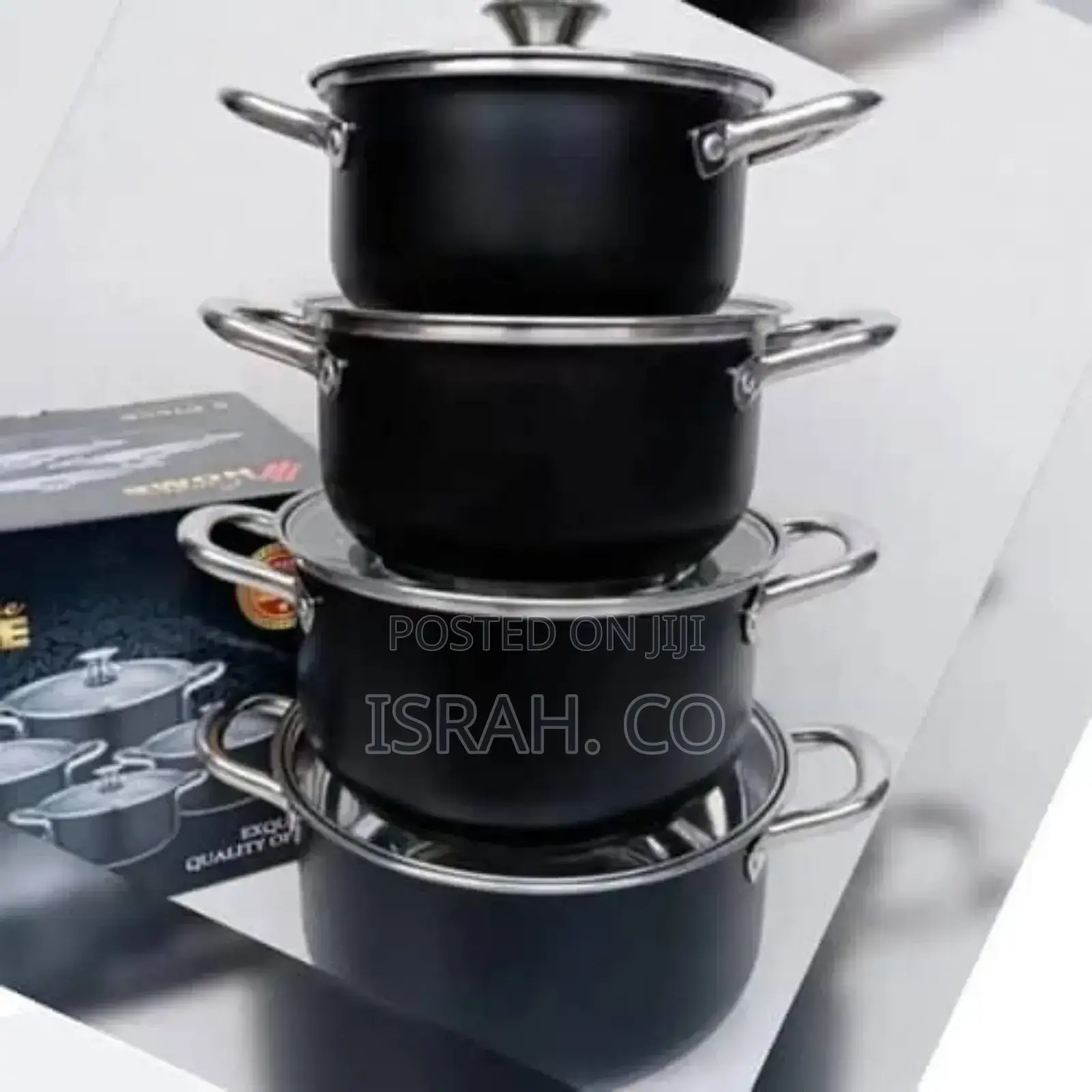 8 Pc Non-Stick Saucepans Cookware Dishes Pots Cooking Pans