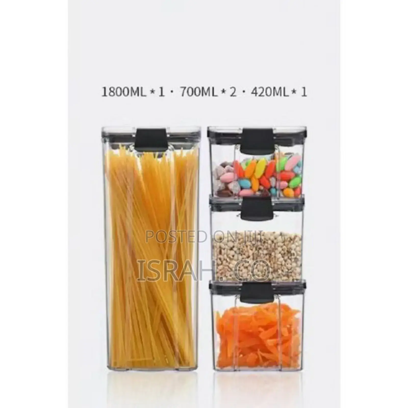 6 Piece Tight Cereal Storage Containers Airtight Plastic