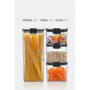 6 Piece Tight Cereal Storage Containers Airtight Plastic