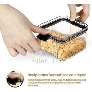 6 Piece Tight Cereal Storage Containers Airtight Plastic