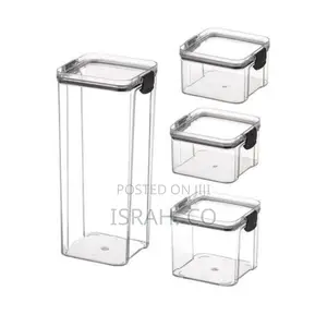 6 Piece Tight Cereal Storage Containers Airtight Plastic