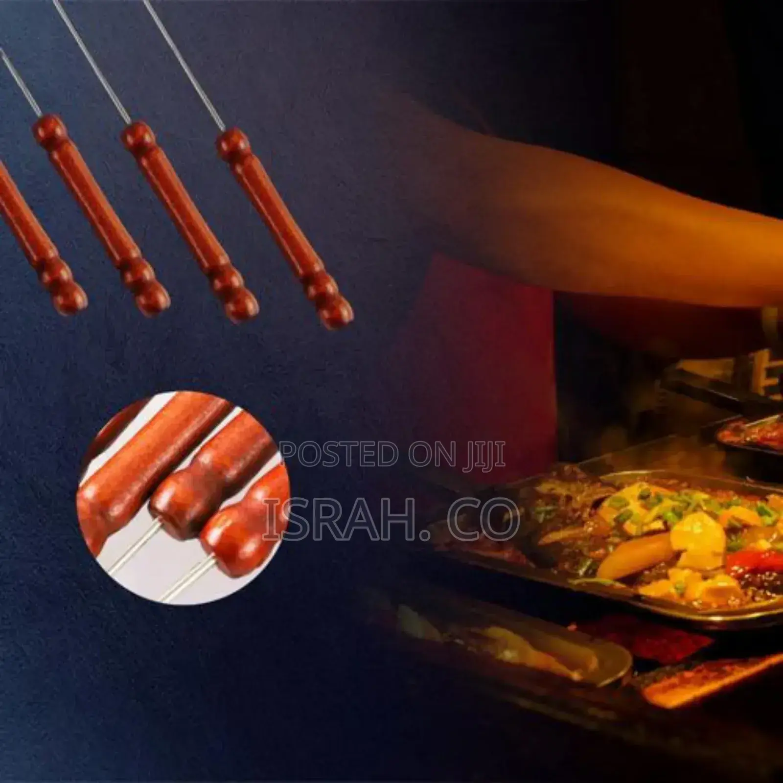 6 Pieces Shish Kebab Needle Sticks Double Ended