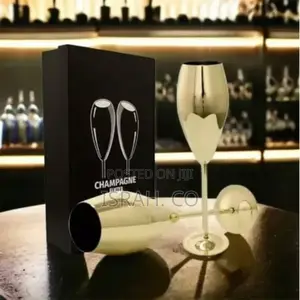 Ironable Stainless Steel Champagne Glasses, Pack of 2