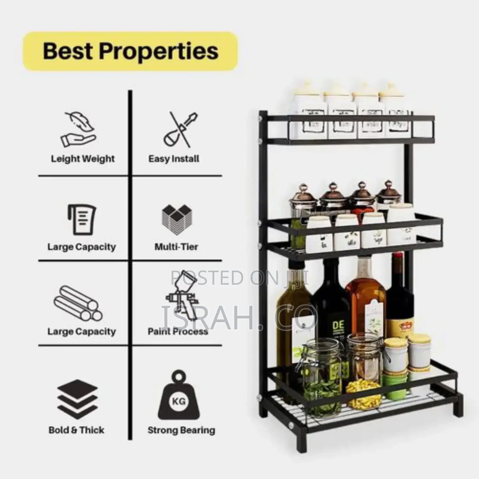 3 Layer Seasoning Spicerack Counter Bathroom Shelf Organizer