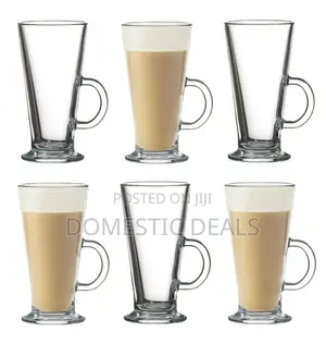 6pcs Latte Coffee Tea Ice Cream Glasses