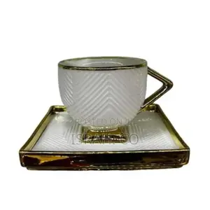 12 Piece Coffee Cup and Saucer Set, Mocha Cups,