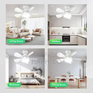 Socket Fan Light With Dimmable Led Light Bulb With Remote