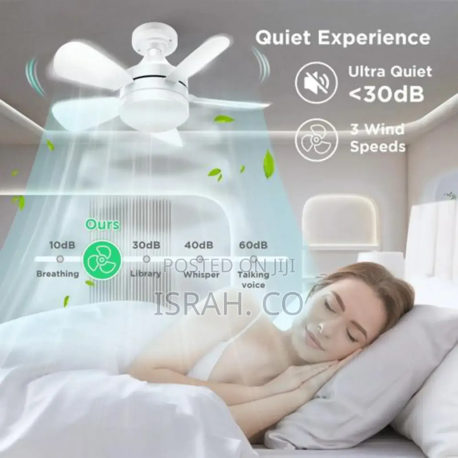 Socket Fan Light With Dimmable Led Light Bulb With Remote