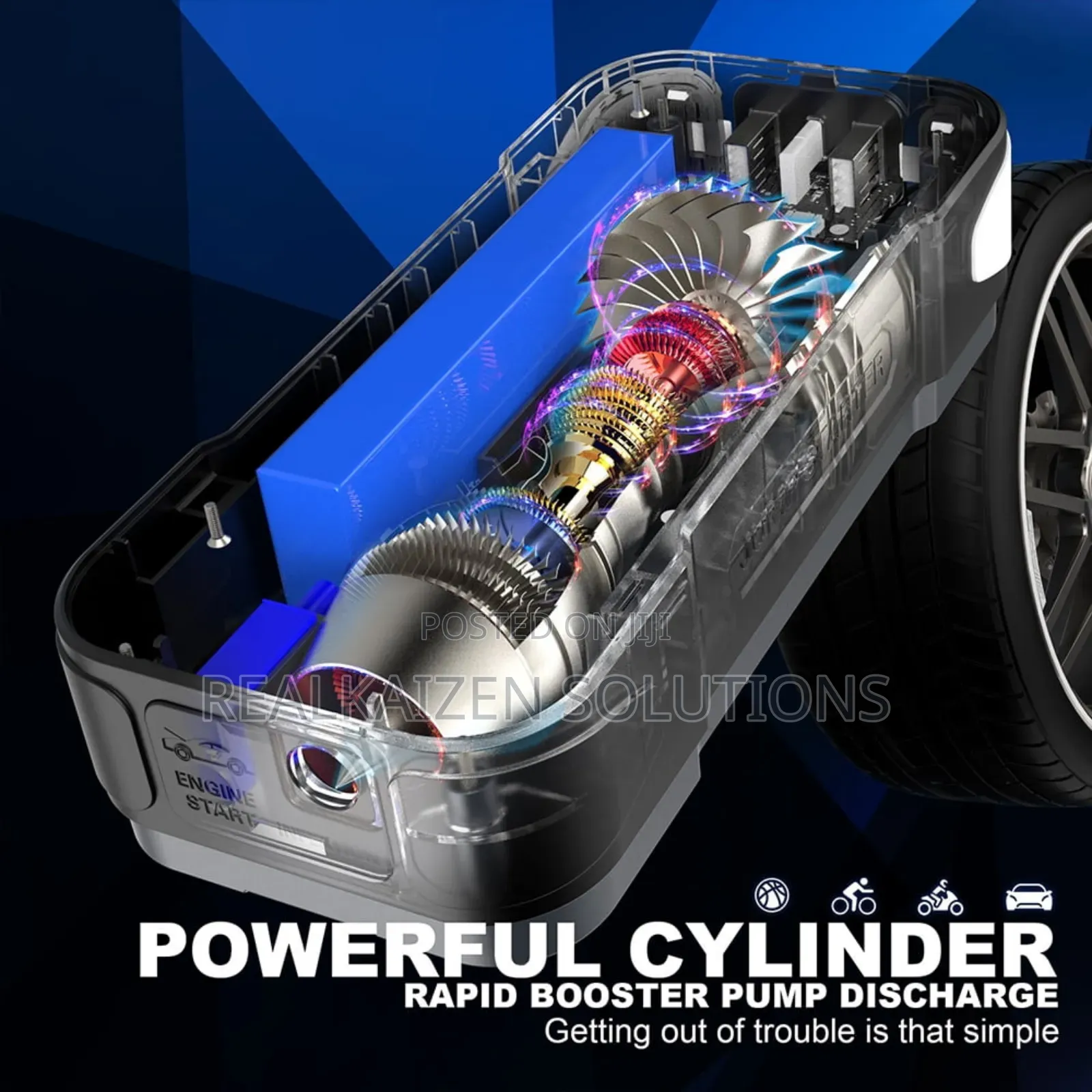 Power Car Jump Starter Power Pack With Air Compressor