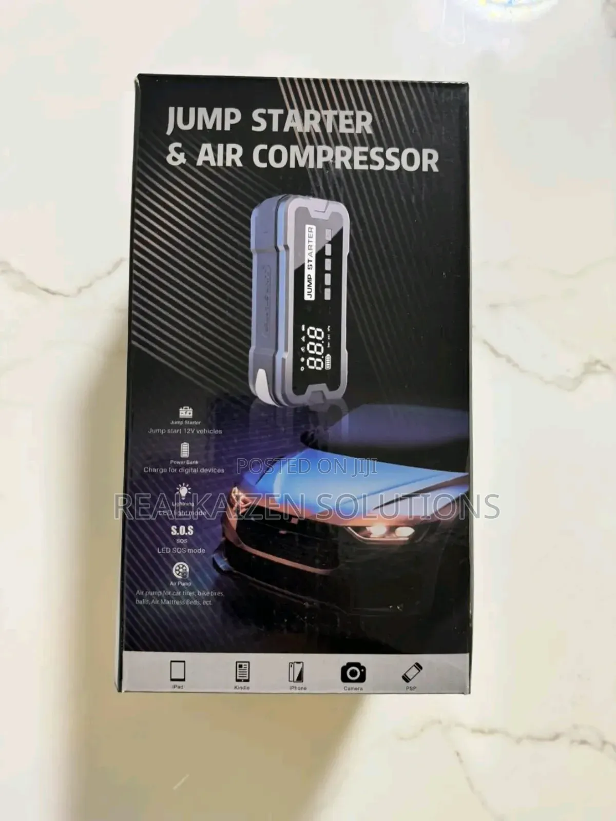 Power Car Jump Starter Power Pack With Air Compressor