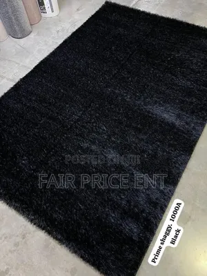 Prime Shaggy Center Carpets. 2x2.5metres.( Black)