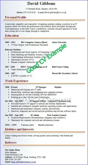Curriculum Vitae Making