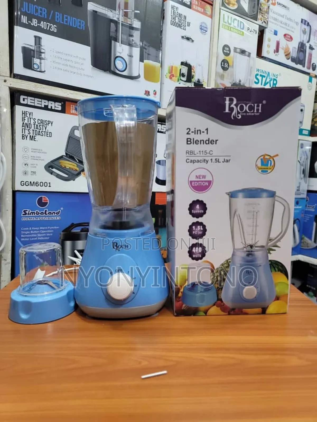 Roch 2 in 1 Juice Blender With Grinder