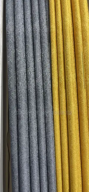 Dubai Imported Curtain Fabric Yellow and Grey