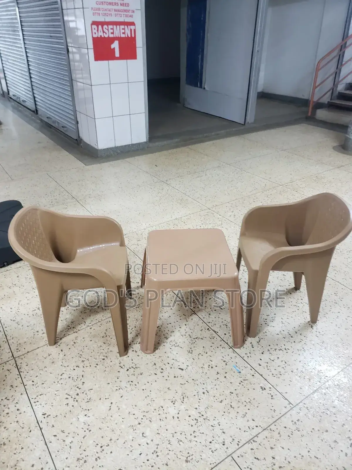 Plastic Chairs and Table for Outdoor