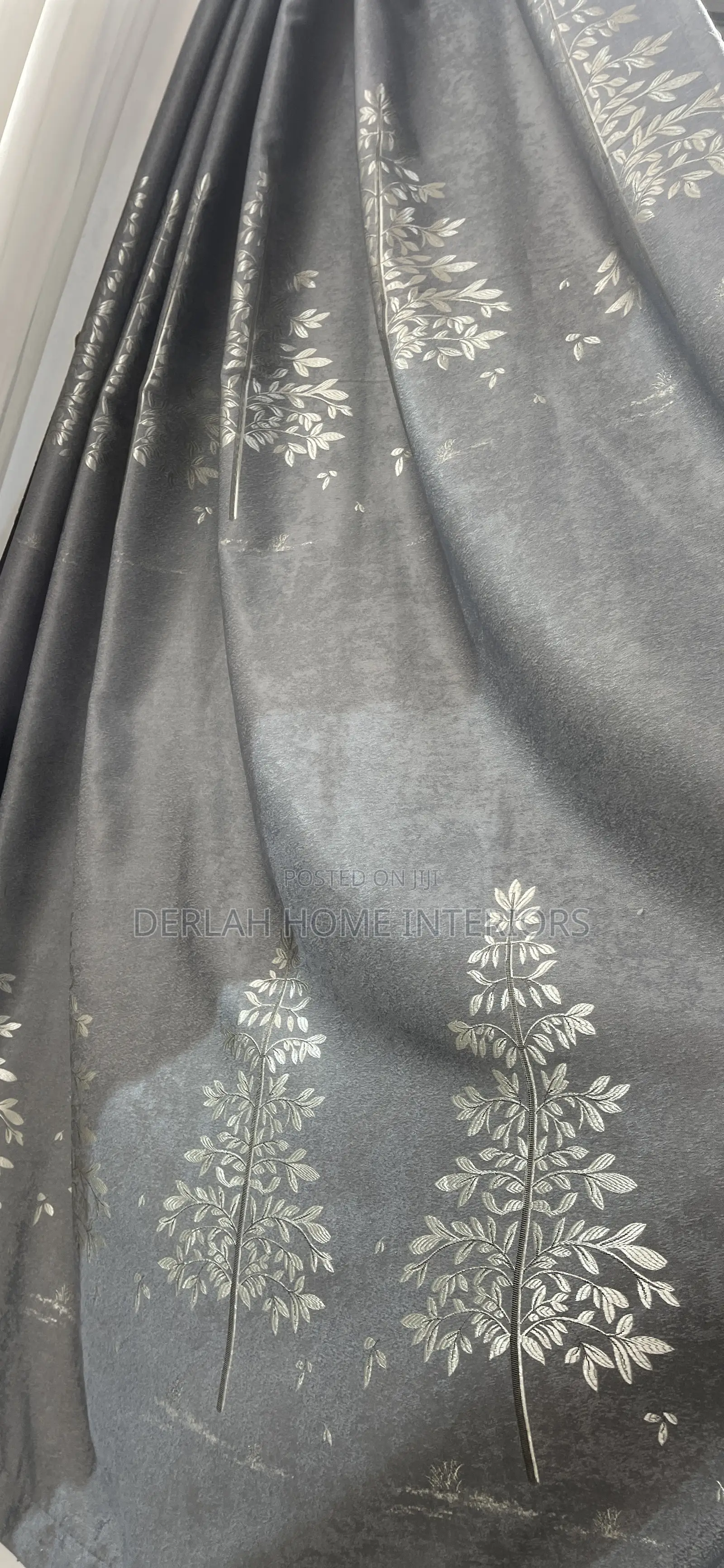 Turkish Imported Grey Curtains Per( Fabric Meter)