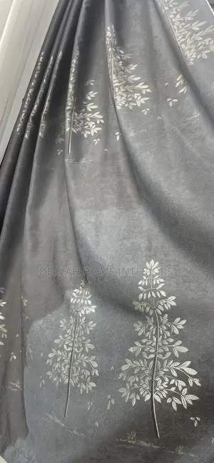 Turkish Imported Grey Curtains Per( Fabric Meter)