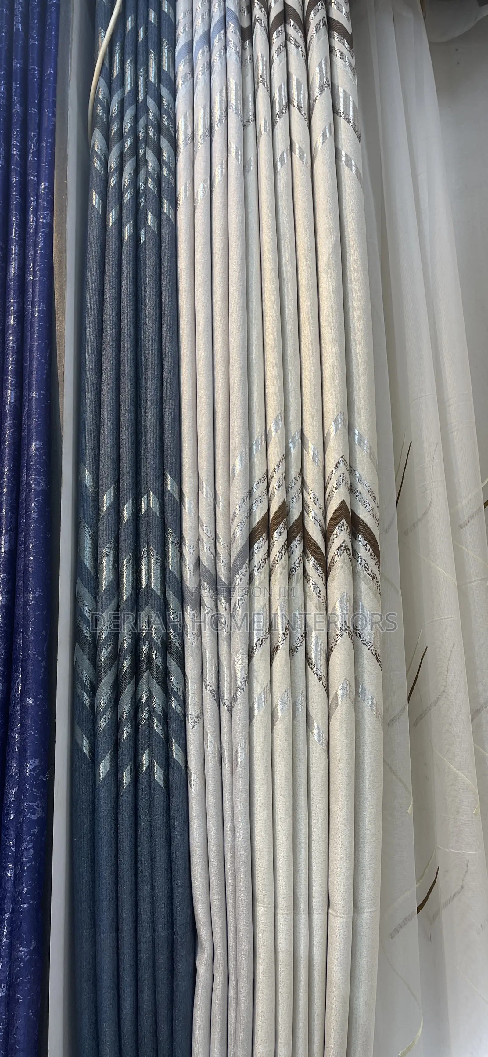 Heavy Cotton and Faux Silk Curtain Fabric Per Ready Meter