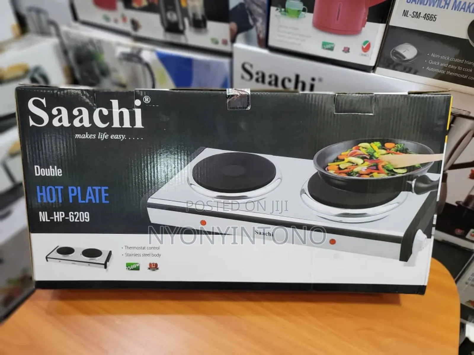 Saachi Automatic Adjustable Double Solid Hot Plate