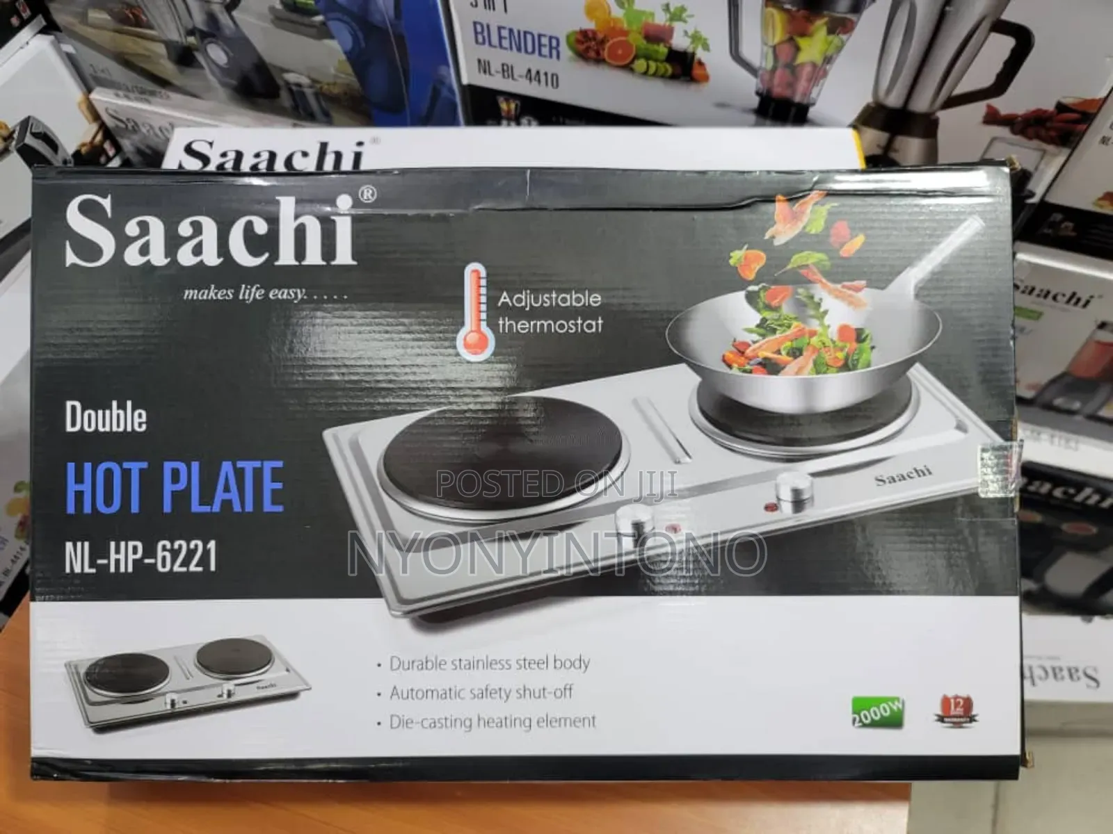 Saachi Automatic Adjustable Double Solid Hot Plate