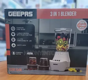 Geepas 3 in 1 Juice Blender With 2 Grinders Gsb6104n