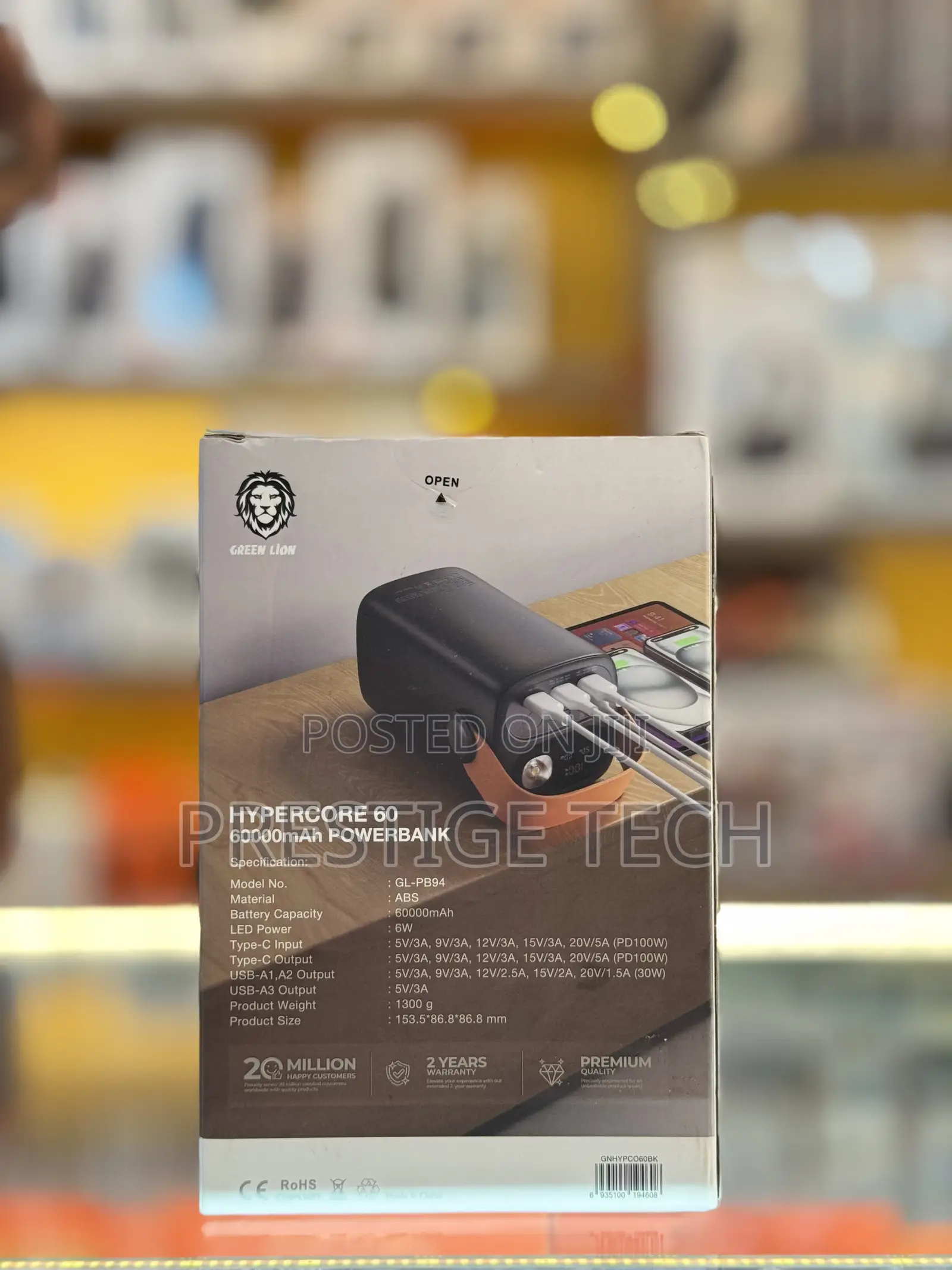 Greenlion Hypercore 60 Laptop Power Bank 60000mah 100w