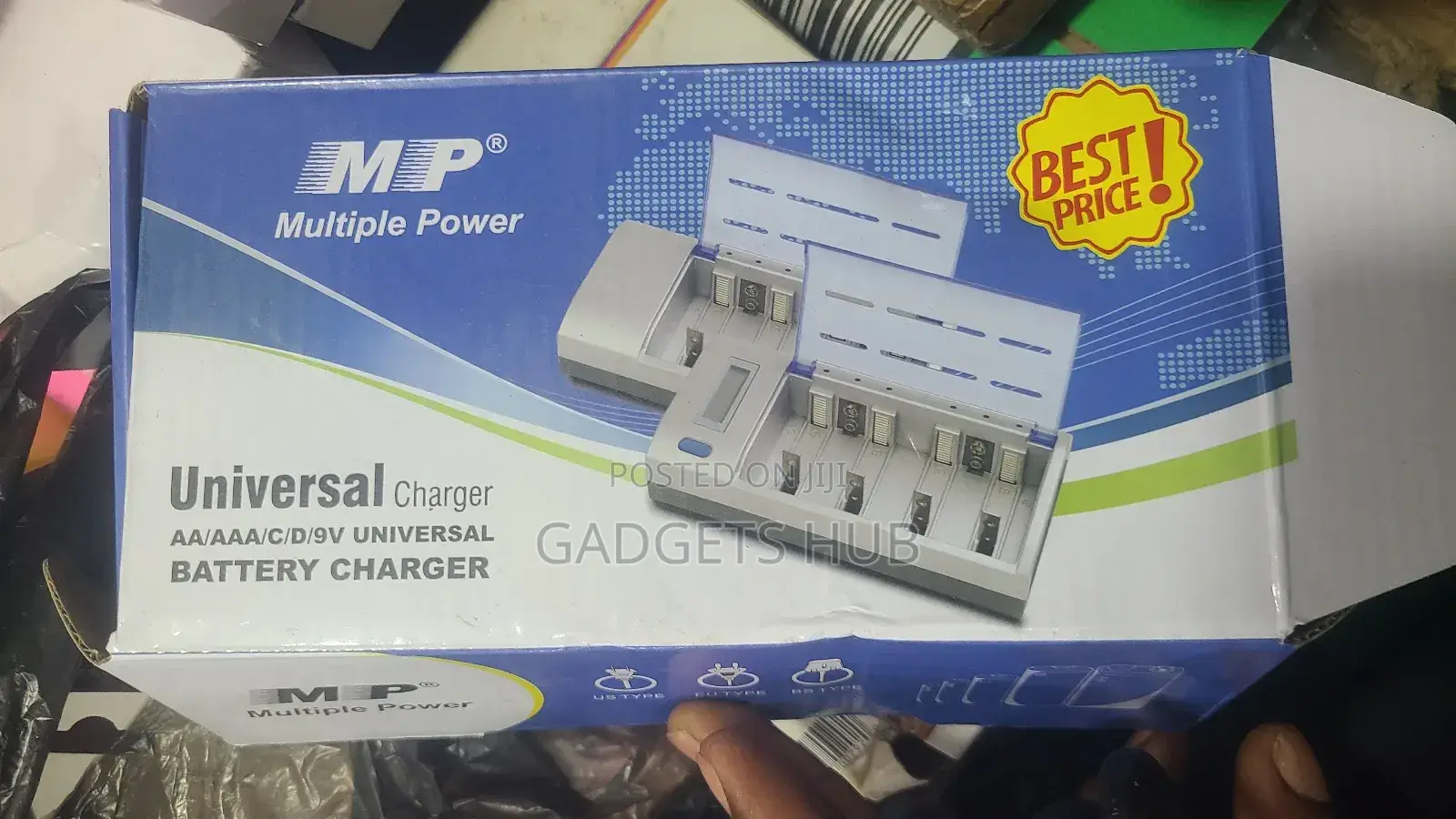 Multi-Slot Charger Aa/Aaa/C/D
Type 9v Rechargeable Battery