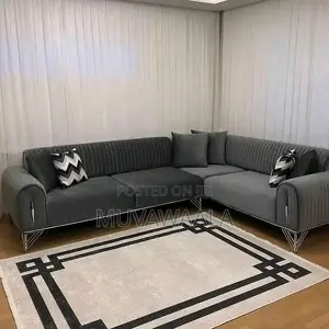 Striped Gray Lsofa