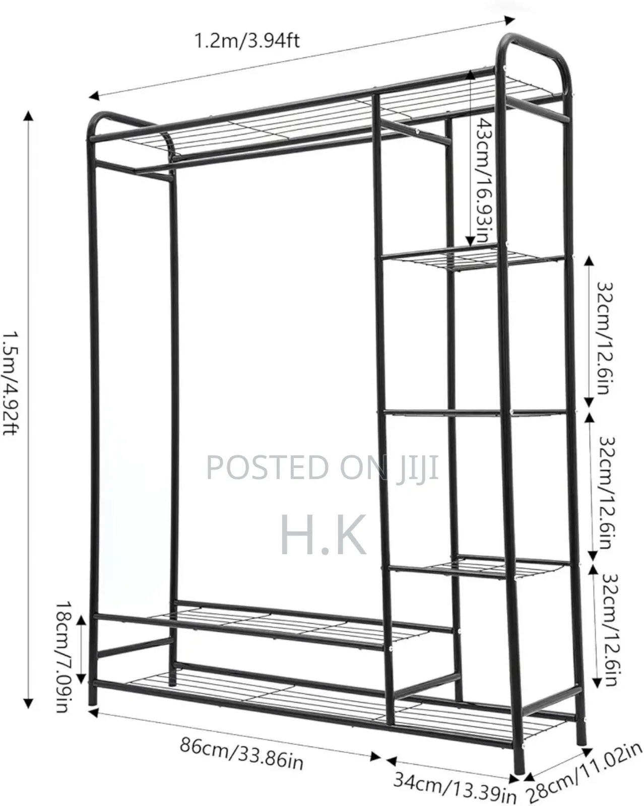 Portable Open Wardrobe.