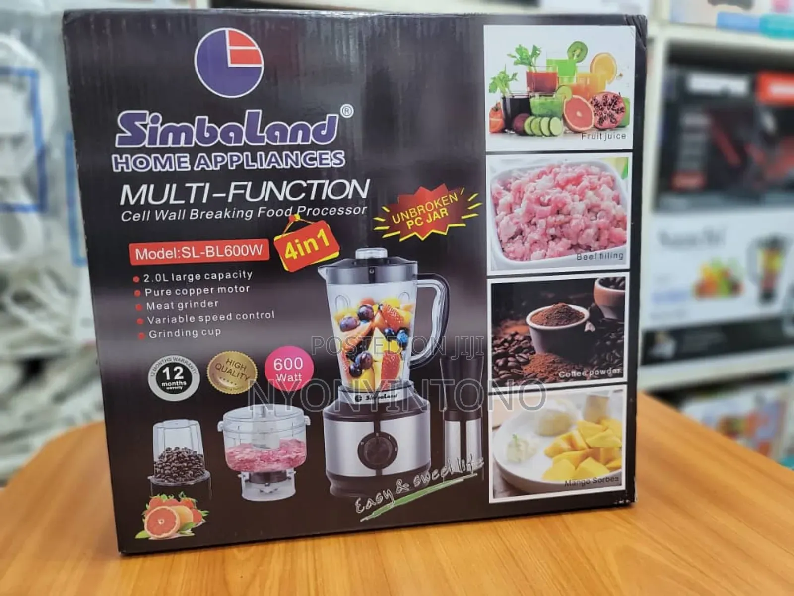 Simbaland 4 in 1 Blender, Chopper and Grinder