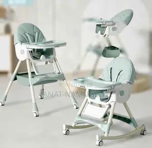 Green and White Adjustable Feeding Chair