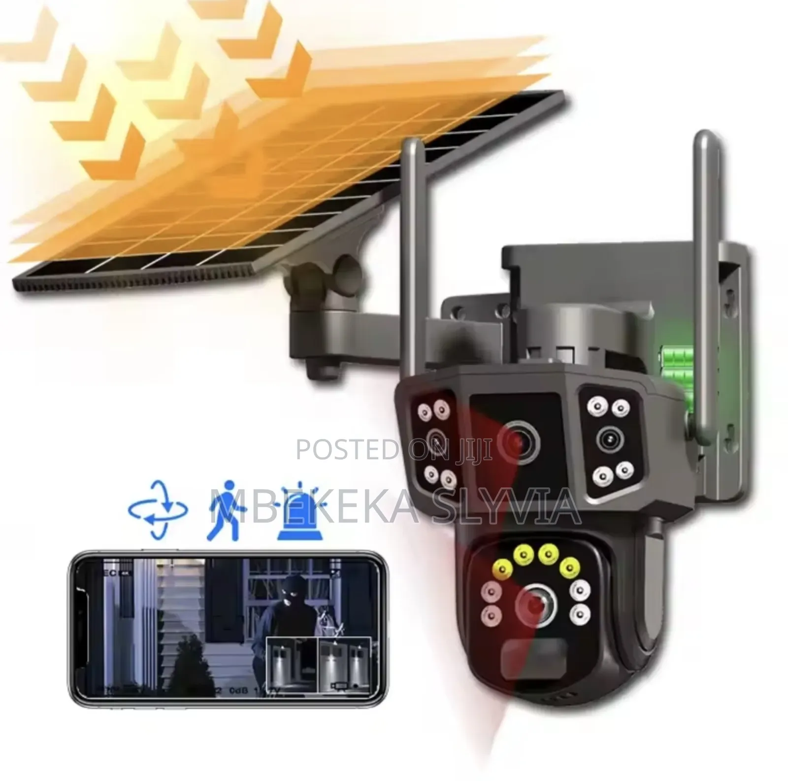 2lens 4g Hd Solar Camera PTZ Security System 10xzoom