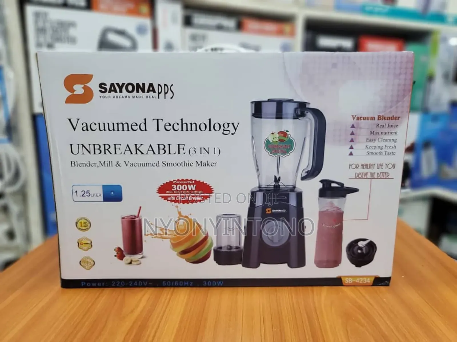 Sayona 3 in 1 Juice Blender With Smoothie Bottle