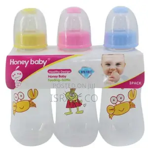 Set of 3 Milk Honey Baby Feeding Bottle 280 Ml-Multi-
