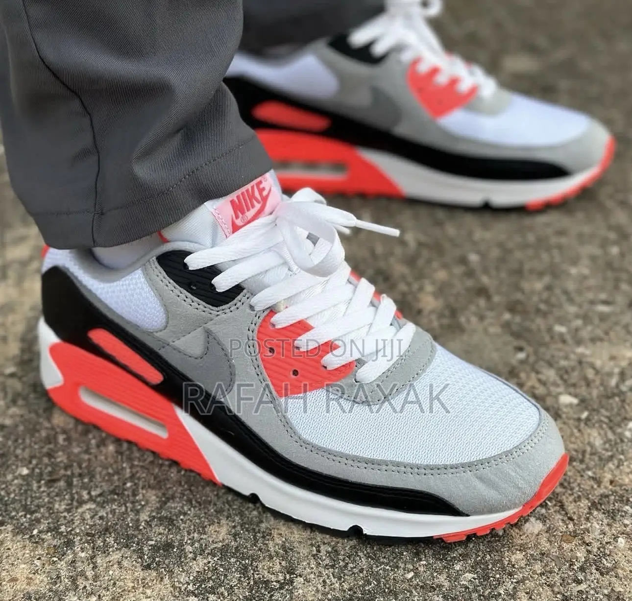 Original Men’S White/Red Air Max 90 Sneaker