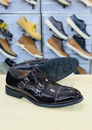 Original Maroon Shinny Franco Banetti Double Monk Strap Shoe