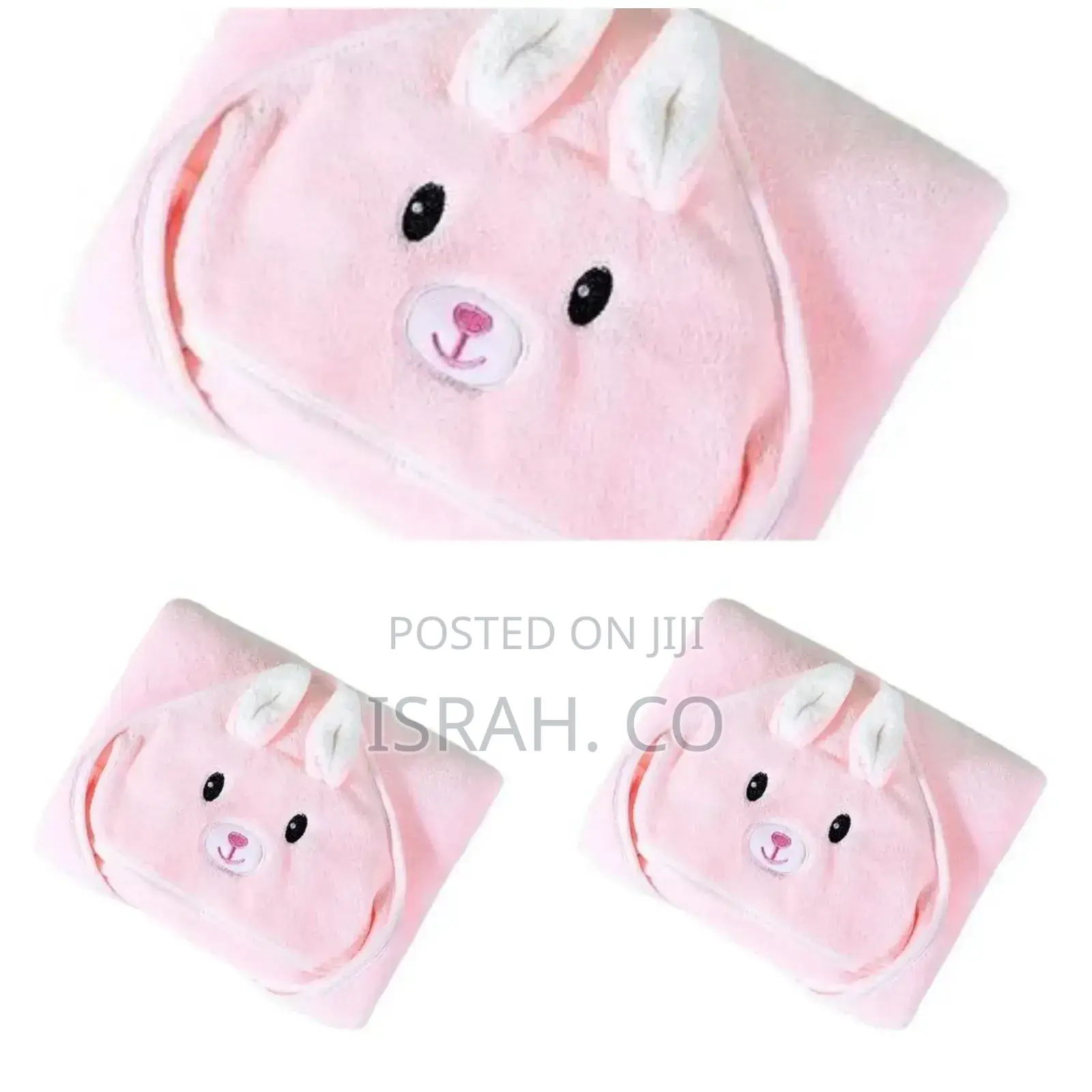 Hooded Baby Towel, Pink, Color Varies