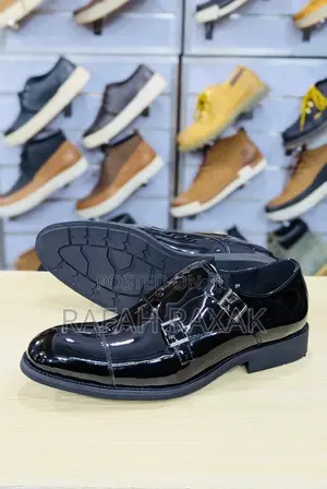 Original Black Shinny Franco Banetti Double Monkstrap Oxford