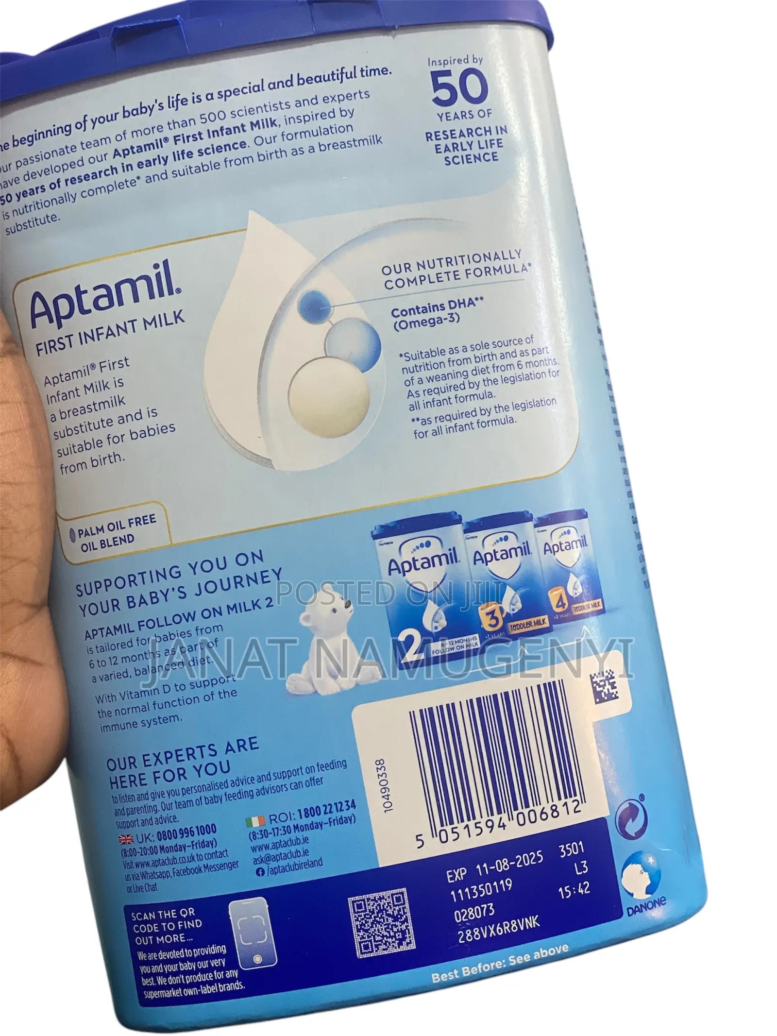 Aptamil 1 Made in Uk