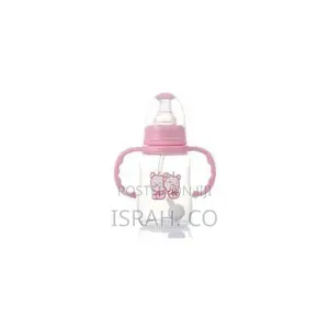 280ml Apple Bear Milk Baby Feeding Bottle- Pink