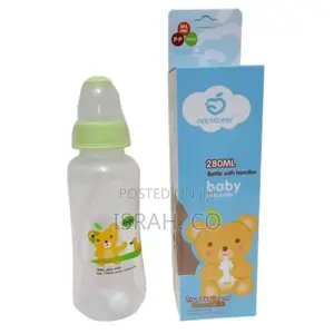 280ml Apple Bear Milk Baby Feeding Bottle-Green