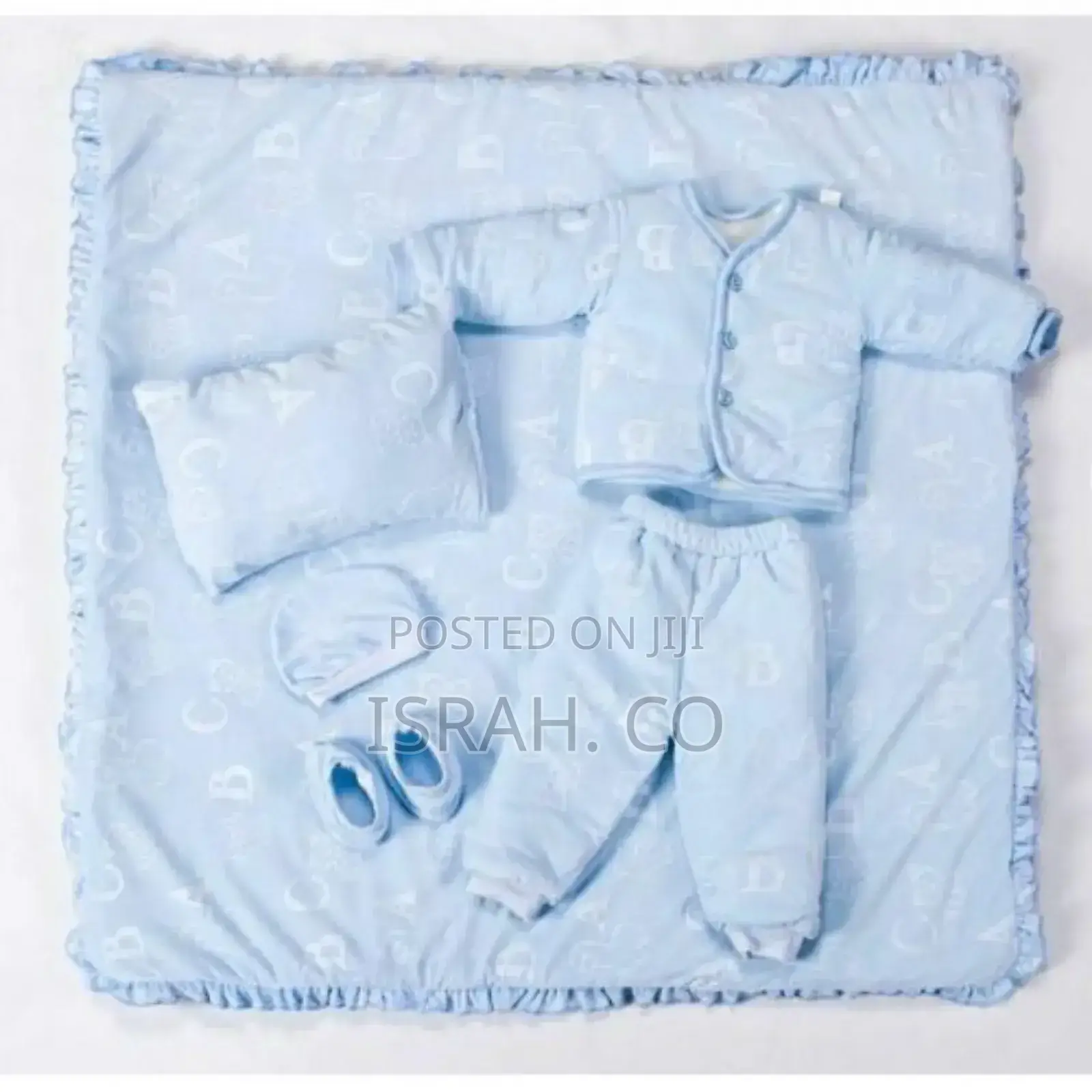 6 in 1 Baby Shawl Receiver Set With Baby Clothes and Shoes