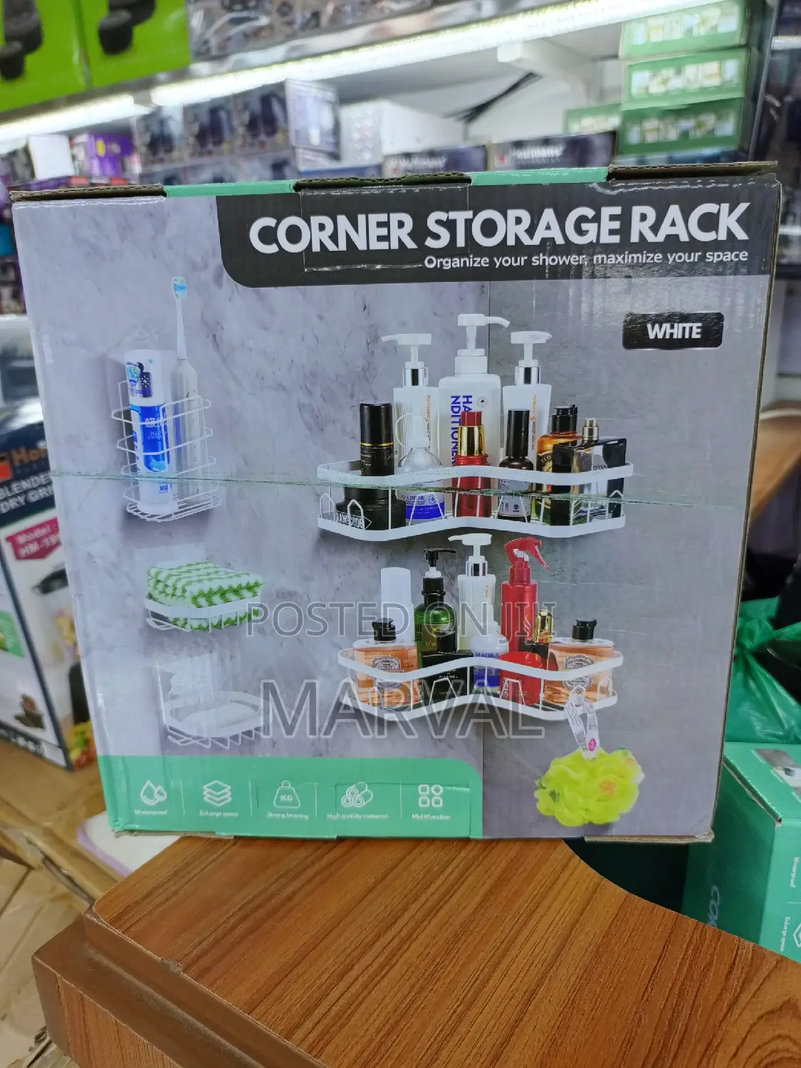 Bathroom Corner Storage Rack Set