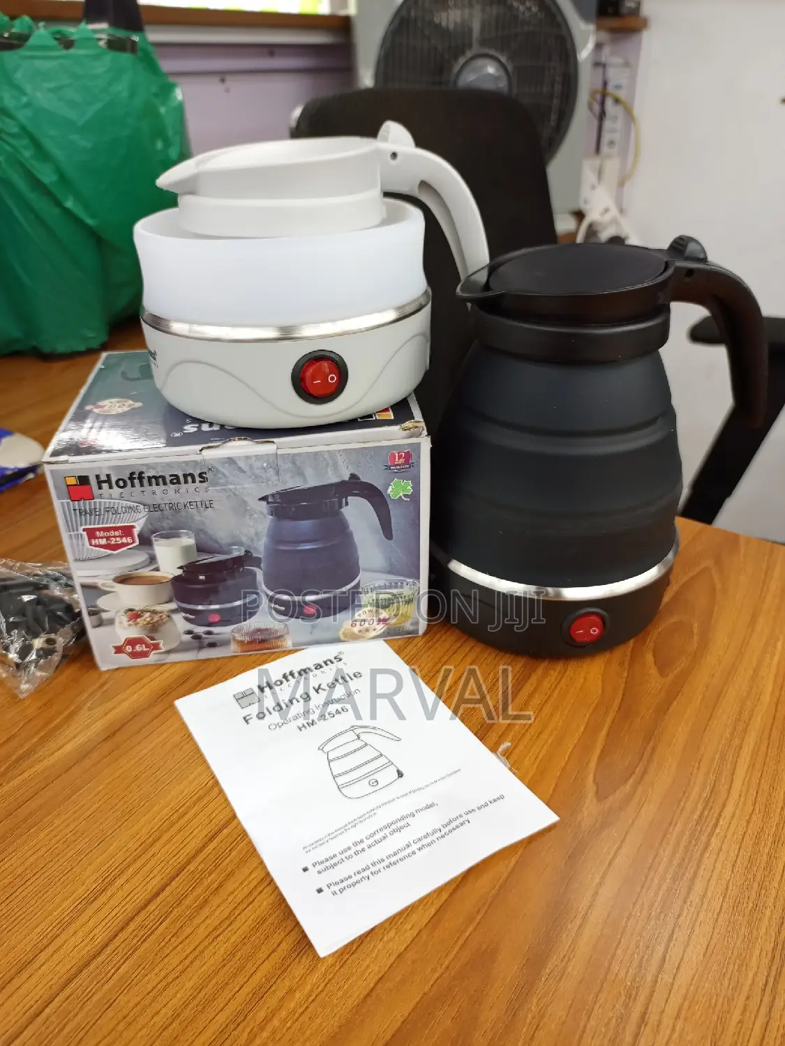 0.6l Folding Travel Silicone Portable Electric Kettle