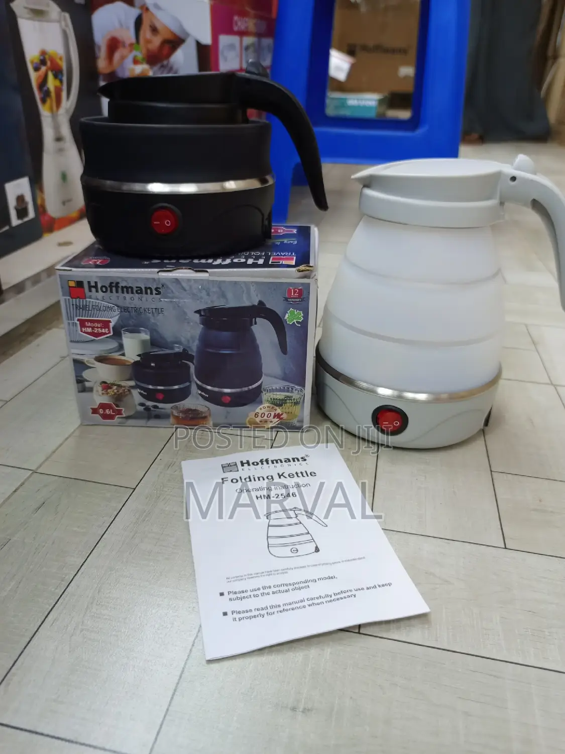 Foldable Electric Travel Kettle 600ml