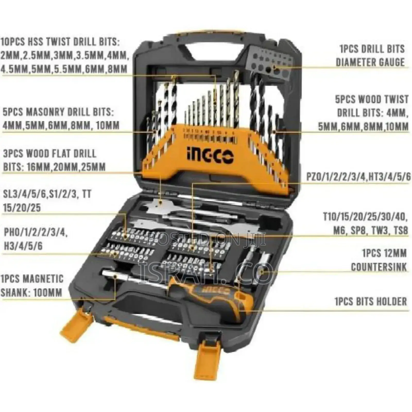Ingco 67pcsset Includes Drill Screwdriver,Rachet Handle